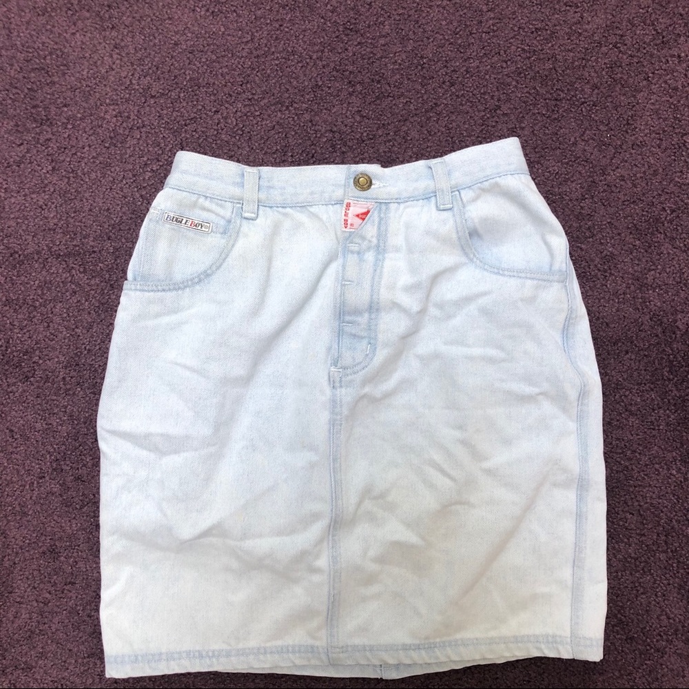 High wasted jean skirt